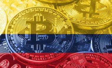 Drapeau de bitcoin de Colombie